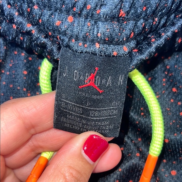 Jordan Black Shorts with Neon and White Details - Picture 2 of 9